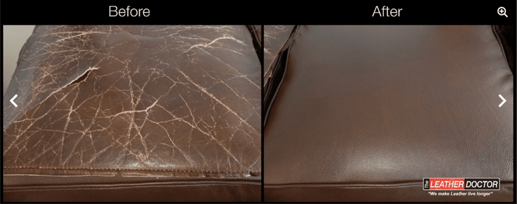 repairing damaged leather Workplace residue damaging leather