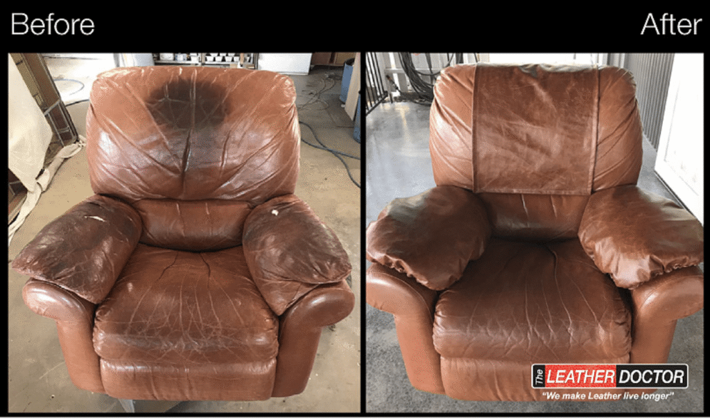 repairing damaged leather lounge Leather damage from body oil and sweat
